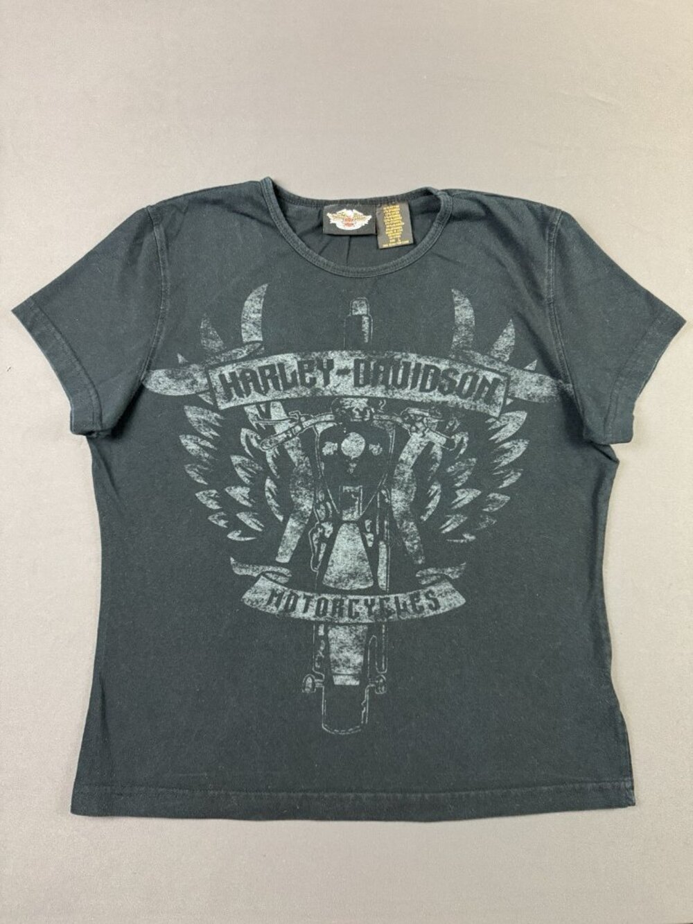 Rare Vintage Y2K Harley Davidson Motorcycles Biker Chopper Fade Womens Large Tee